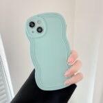 Liquid Solid Color Wavy Edge Phone Case
