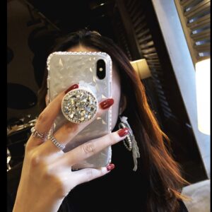 Compatible with Apple, Rhinestone bracket for XSmax mobile phone case iPhone6splus transparent cover