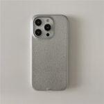 Simple Silver Leather Bow Suitable For 115PROMAX Phone Case