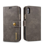 Cowhide Two-fold Split Adsorption Mobile Phone Leather Case