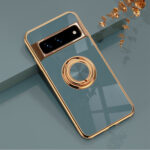 Simple Electroplating Ring Rotating Phone Case