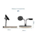Compatible with Apple, 3 In 1 Magnetic Wireless Charger 15W Fast Charging Station For Magsafe Chargers