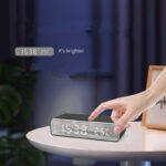 Electric Wireless Phone Charger, Clock, HD Thermometer, Mirror, Clock with Charger