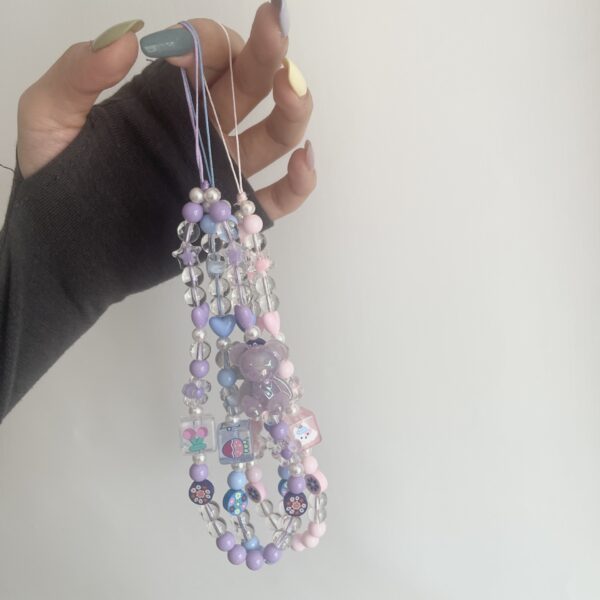 Square Cartoon Bear Mobile Phone Chain Hanging Ornaments