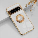 Simple Electroplating Ring Rotating Phone Case