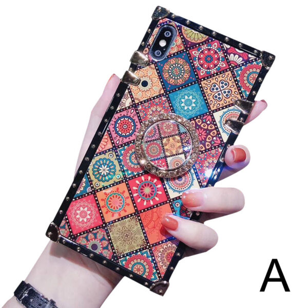 Ethnic style sub-blue ring bracket mobile phone case