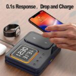 15W Wireless Chargers Stand 5 In1 LED Digital Alarm Clock Fast Charging Dock Station