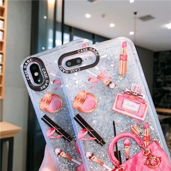 Fashion Minimalist Liquid Glitter Quicksand Phone Case
