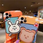 Compatible with Apple , Cartoon Bear Rabbit mobile phone case