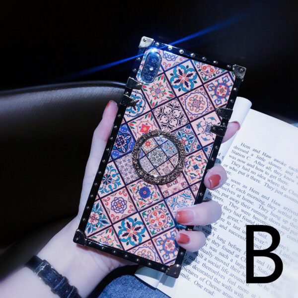 Ethnic style sub-blue ring bracket mobile phone case