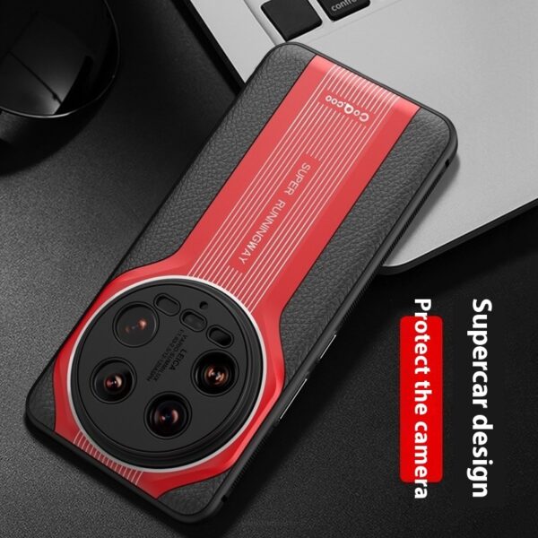 Leather Pattern Baked Porcelain All-inclusive Drop-resistant Protective Cover