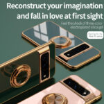 Simple Electroplating Ring Rotating Phone Case
