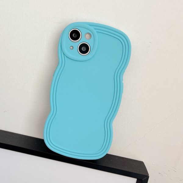 Liquid Solid Color Wavy Edge Phone Case