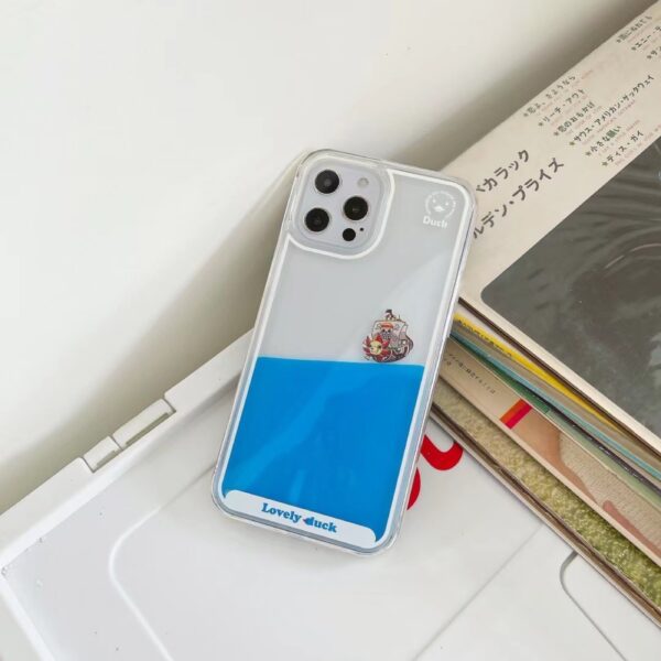 Compatible with Apple , The Mobile Phone Case Is Suitable For Apple 8plus Yellow Duck Quicksand Liquid