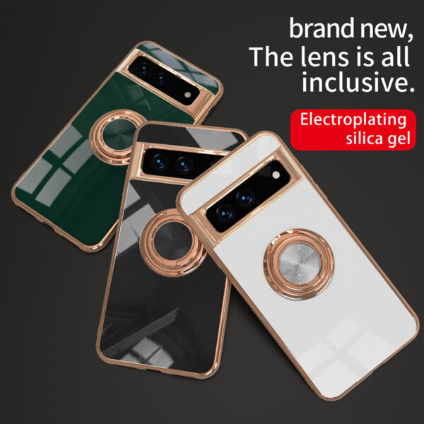 Simple Electroplating Ring Rotating Phone Case