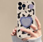 Love Cows Pattern With Bracket Japanese And Korean Advanced Simple Phone Case
