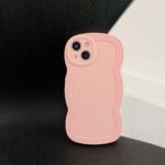 Liquid Solid Color Wavy Edge Phone Case