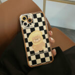 Bread Bear Plaid Cartoon Soft Phone Case