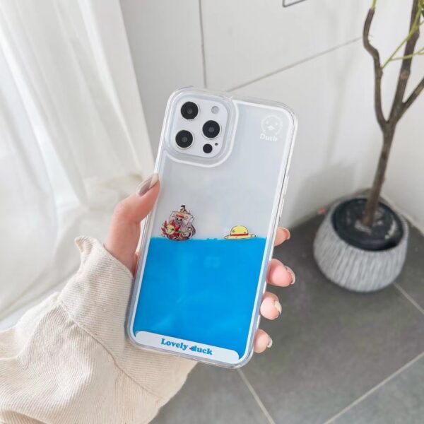 Compatible with Apple , The Mobile Phone Case Is Suitable For Apple 8plus Yellow Duck Quicksand Liquid