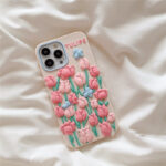 New Ins Tulip Flower Butterfly Phone Case