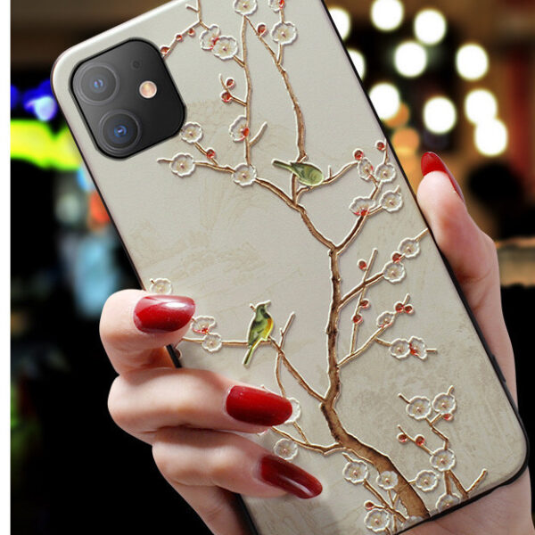 Mobile Phone Shell Chinese Style Embossed Frosted Soft Shell