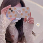 Literary Flower Phone Case Built-in Bracket