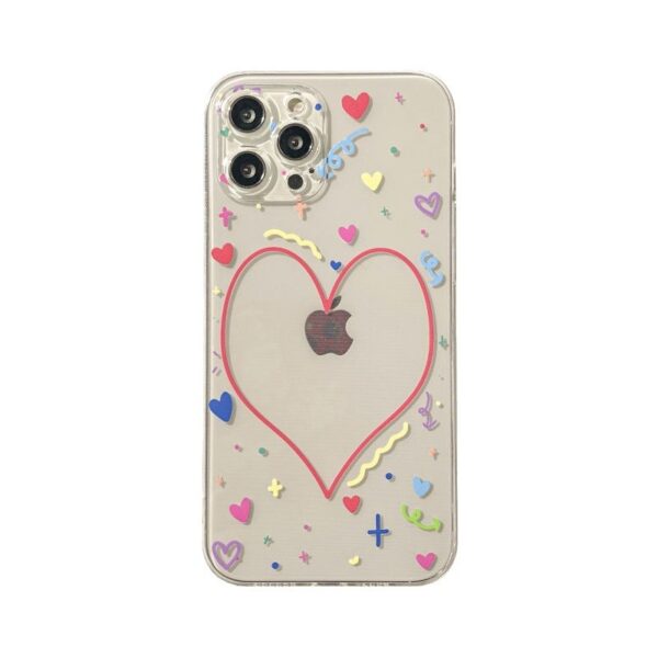 Transparent Love Women's All-inclusive New Phone Case