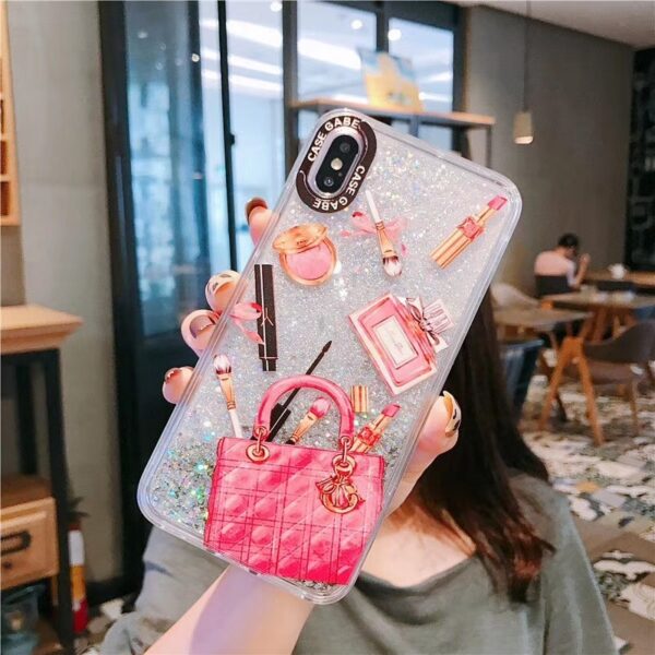 Fashion Minimalist Liquid Glitter Quicksand Phone Case