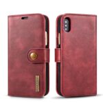 Cowhide Two-fold Split Adsorption Mobile Phone Leather Case