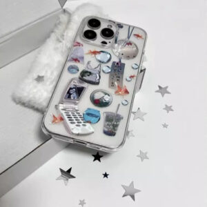 Retro Fish Tank Wind Chime Printed Silicone Phone Case